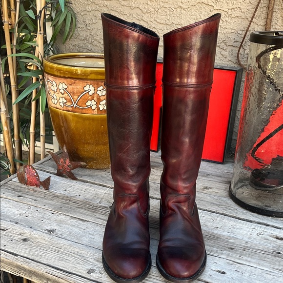 Frye Other - Frye Brown/burgundy Leather Riding Boots. Beautifully crafted